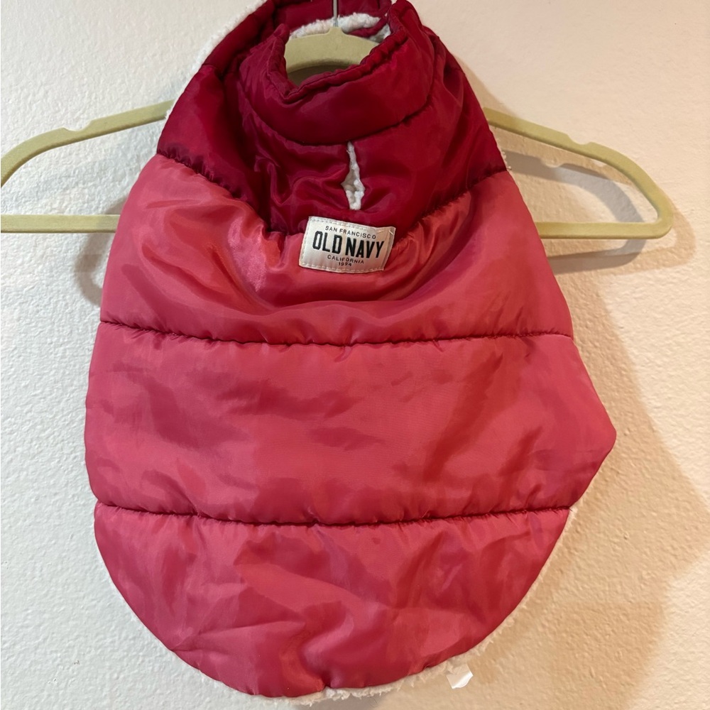 Old Navy Cream Sherpa Dog Jacket